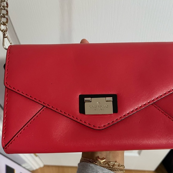 Kate spade - wallet crossbody in red leather. - Picture 3 of 11